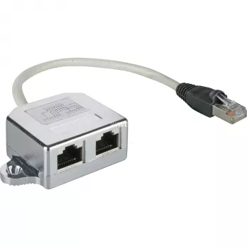 Wentronic Goobay kabeļa sadalītājs (tīkla dubultotājs), CAT Y-adapteris - 2 x CAT 5 Ethernet vadu savienošanai, ekranēts (68908)