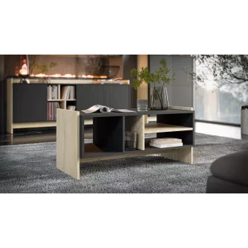 Cama PORTO bench/table 100x50x46 oak/Melns