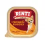 Slapjā suņu barība RINTI Gold Mini — Tītars ar trusi, pilnvērtīga barība, 100 g trauciņš, mazām pieaugušām suņu šķirnēm (5–10 kg)