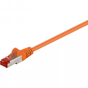Wentronic Goobay CAT 6 Patch vads, S/FTP (PiMF), Oranžs, 10 m - LSZH halogēnu nesaturošs, Vara (93469)