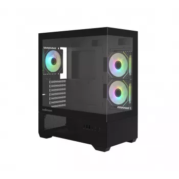 Korpuss CHRONIX V2 Mid Tower ARGB ventilators x3 melns