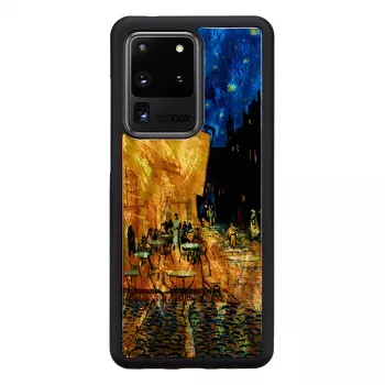Telefona maciņš iKins Cafe Terrace Samsung Galaxy S20 Ultra — melns