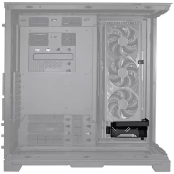Lian Li O11DEXL-1X Upright GPU-Brackets melns - vertikālas videokartes montāžas komplekts korpusam O11DEXL-W - bez pacēlāja kabeļa - 4 slotiem