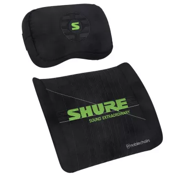 Atmiņas putu spilvenu komplekts noblechairs Shure Edition GAGC-343 — jostas un galvas balsta spilveni