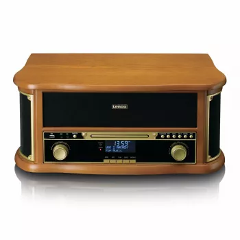Lenco TCD-2571WD atskaņotājs 10W koka korpuss 1 disks DAB FM Bluetooth