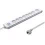 Pārsprieguma aizsargs Qoltec 50293 Balts 8 kontaktligzdas 230 V