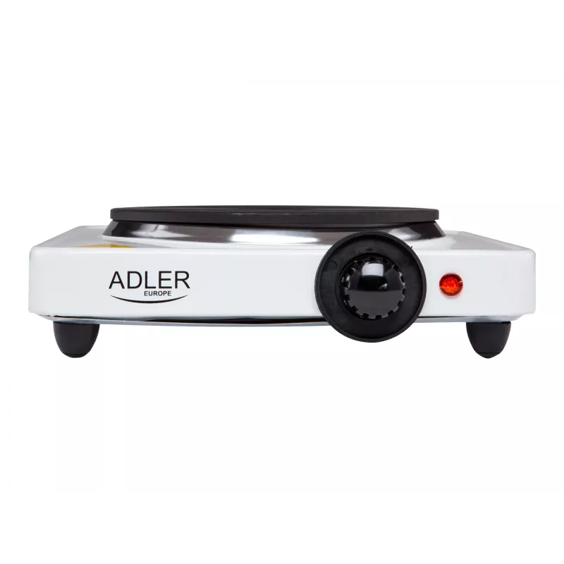 Adler AD 6503 baltā galda plīts ar slēgto plāksni, 1 zona