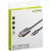 Pīts USB-C uz HDMI adaptera kabelis, 4K/60Hz, melns/sudrabs, 2m