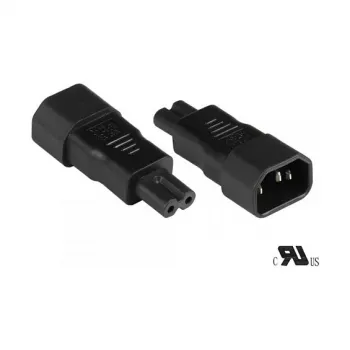 GoodConnections C14 > C7 (ST-BU) IEC Barošanas adapteris Melns