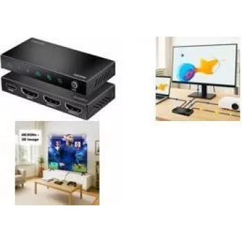 HDMI sadalītājs, 1x2 porti, 4K/60 Hz, HDCP, EDID, HDR, CEC, pazeminātājs (HD0066)