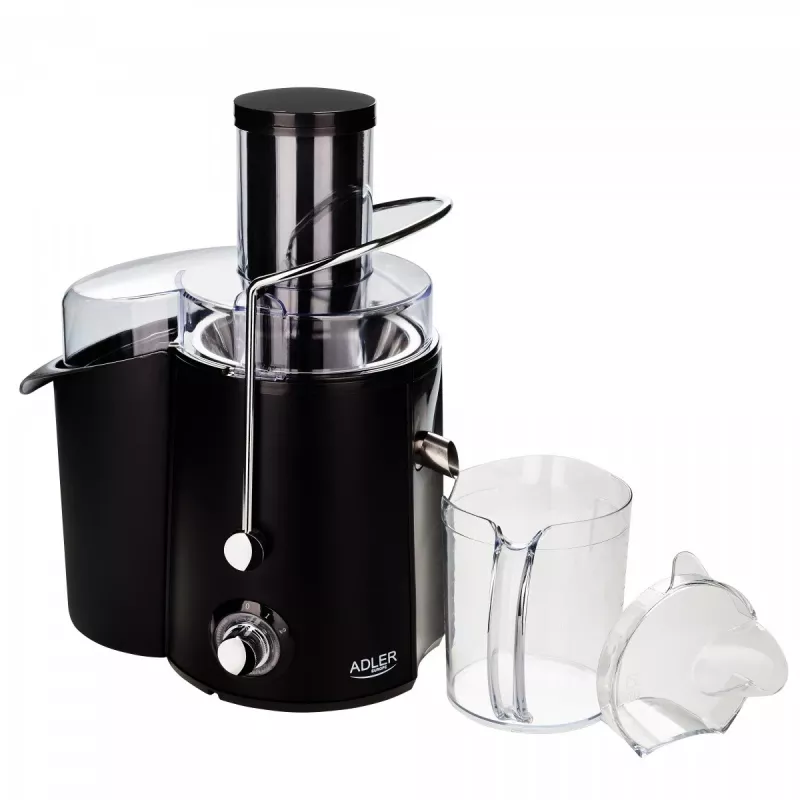 Centrbēdzes sulu spiede Adler AD 4127 — 1000 W, melna, ar sulas trauku, 3.9 kg