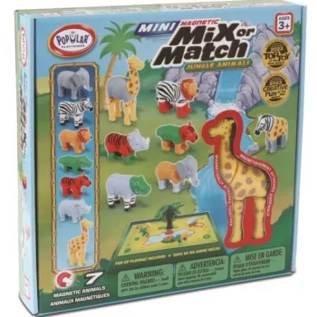 MALIK Magnetic Mini Animals Jungle model 62323 – magnētisko dzīvnieku figūriņu komplekts mazuļiem