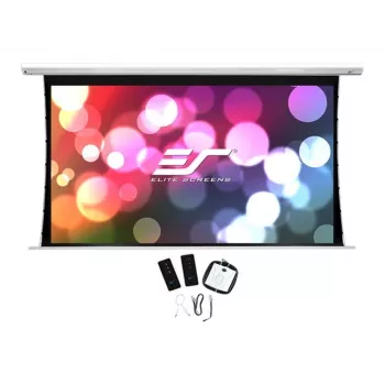 Motorizēts projekcijas ekrāns Elite Screens Saker Tab Tension SKT150XHW2-E24 3,81 m (150 collas) 16:9, redzamais platums 3,32 m, augstums 1,869 m