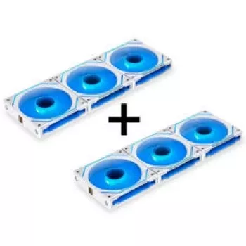 LIAN LI UNI FAN SL-INF 120 ARGB Reversā Lāpstiņa PWM Ventilatoru Komplekts - 6 gab., Balts