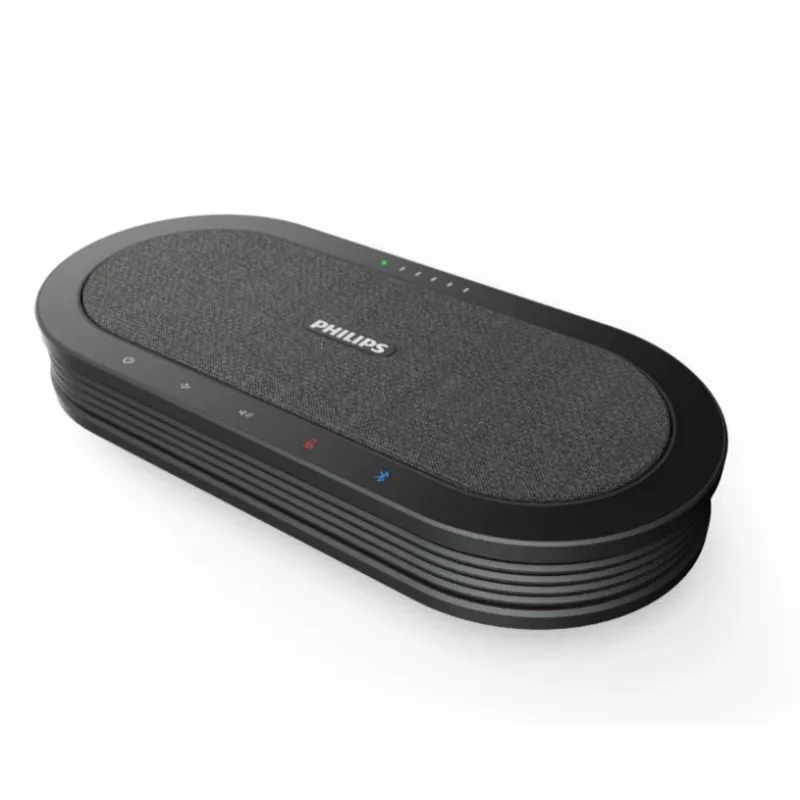 Philips PSE0501 Smart Meeting bezvadu konferenču mikrofons ar Sembly sapulču asistentu, USB-C, melns/pelēks