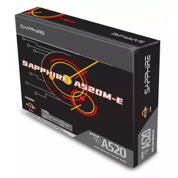 Mātesplate Sapphire A520M-E Micro ATX Socket AM4, AMD A520, 2x DDR4 DIMM, max 64 GB, PCIe 3.0 x16/x1, SATA III, Gigabit LAN