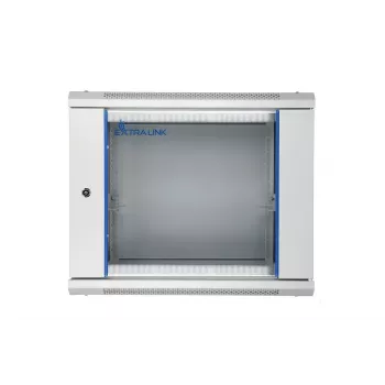 Extralink Rack skapis 9U 600x600 Pelēks pie sienas stiprināms