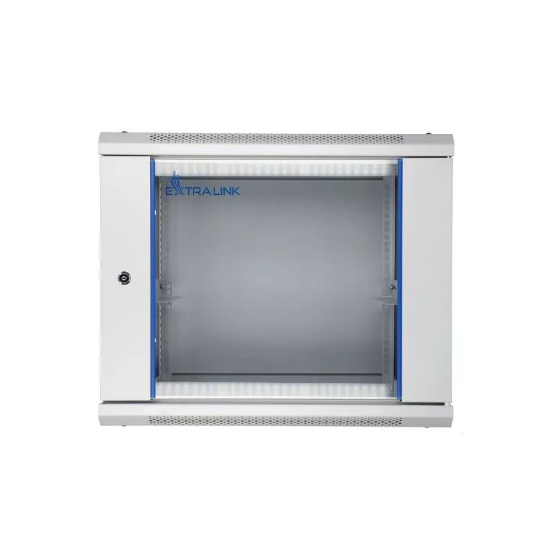 Extralink Rack skapis 9U 600x600 Pelēks pie sienas stiprināms