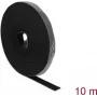 Montāžas lente DeLOCK Velcro lente rullī L 10 m x W 15 mm pelēka