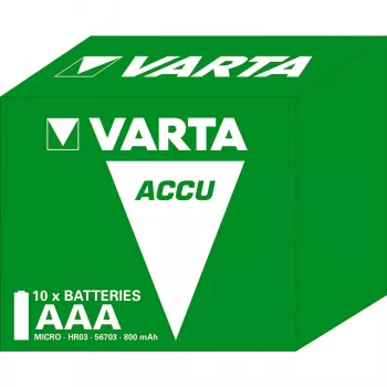 Varta Longlife AAA NiMH uzlādējamās baterijas 800 mAh 10 iepakojums