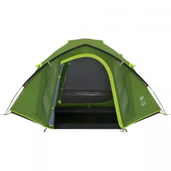 Coleman Dome Tent Darwin 4 Plus Blackout — 4-vietīgs kupolveida tunelis ar priekštelpu, tumši zaļš/gaisma zaļš