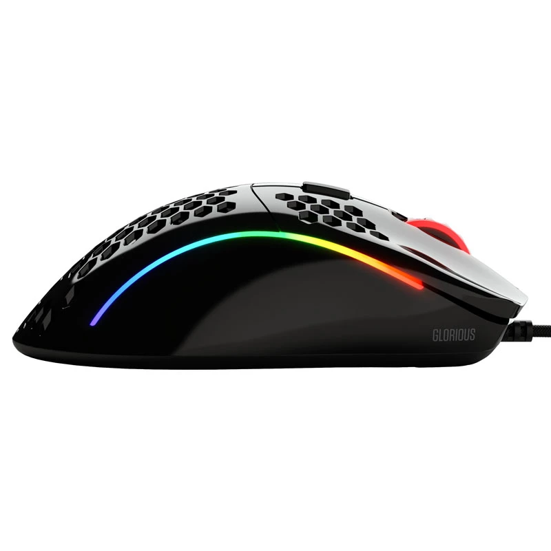 Glorious Gaming Glorious Model D Glossy (Melns) - optiskā pele, labā roka, USB Type-A, 12000 DPI, 1 ms