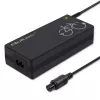 E-velosipēda lādētājs QOLTEC 36V–42V 2A ar GX12 3-pin savienotāju
