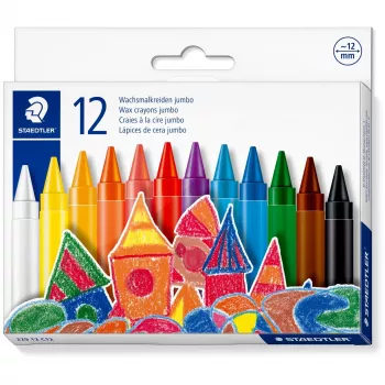 Vaska krītiņi Staedtler 229 12 C12 jumbo, 12 krāsas, assorted