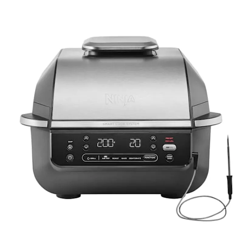 Gaisa fritieris Ninja EG351EU 5.7 L vienotais, 1760 W, Melns/Sudrabs, pogu vadība
