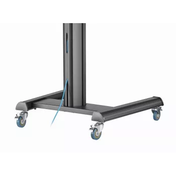 Grīdas TV statīvs Gembird TVS-70T-02 37 inch–70 inch ekrāniem, max 70 kg, VESA 200x200–600x400, slīpums ±5°/−12°, augstuma regulēšana, riteņi, kabeļu pārvaldība