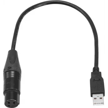 Audio kabelis Eurolite 51860118 0,4m XLR sievišķais USB vīrišķais Melns