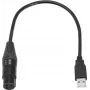 Audio kabelis Eurolite 51860118 0,4m XLR sievišķais USB vīrišķais Melns