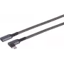 USB kabelis S/CONN 14-74016 USB 3.2 Gen 2 1.5 m USB C Melns Balts