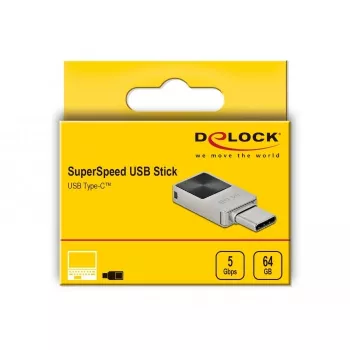 USB zibatmiņa DeLOCK 64 GB USB-C 3.2 Gen 1 Mini metāla korpuss