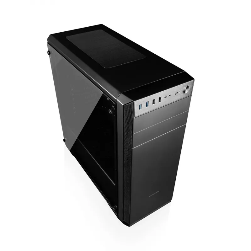 Datora korpuss MODECOM Oberon Pro Midi Tower, rūdīts stikls, microATX/ATX, 7 sloti, 395 mm GPU, 2x3.5 collu + 3x2.5 collu vietas, USB 3.2 Gen1
