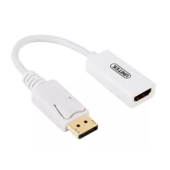 UNITEK Y-6332 Balts DisplayPort DP uz HDMI 4K UHD HDTV Vīrietis-Sieviete Pārveidotājs