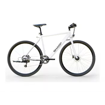 Sharp Gravel E-Bike 250W Motors 70km Balts spīdīgs