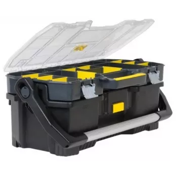 Stanley 1-97-514 kastīte mazām detaļām/instrumentiem Melna, Caurspīdīga