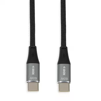 iBOX IKUTC USB-C kabelis 60W 2m Melns