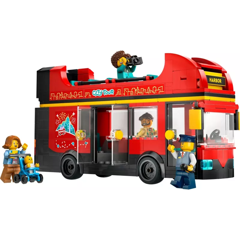 LEGO City Sarkanā divstāvu apskates autobusa rotaļlieta 60407