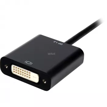 Pārveidotāja kabelis DisplayPort 1.2 > DVI24+1, melns, 15 cm
