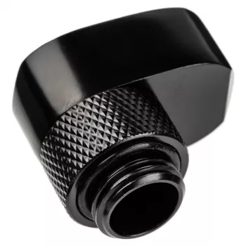 Alphacool 17601 misiņa pagriežams pārvietojams savienotājs datora ūdens dzesēšanai, melns, 1 gab.