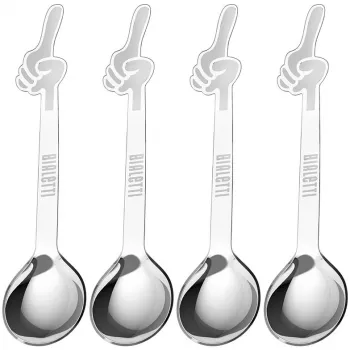 Kafijas karotītes Bialetti DCDESIGN15 Nerūsējošais tērauds 4 gab.