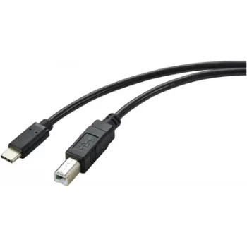 Renkforce RF-5720420 USB kabelis 2 m USB 2.0 USB C USB B Melns