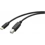 Renkforce RF-5720420 USB kabelis 2 m USB 2.0 USB C USB B Melns