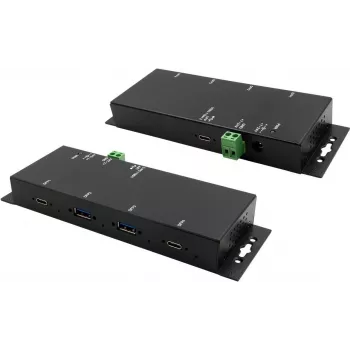 Exsys EX-1234HMVS - USB centrmezgls - 4 x USB 3.2 Gen 2 - Galddatoram, sienas stiprinājums - līdzstrāva (EX-1234HMVS)