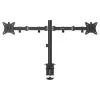 Galda stiprinājums diviem monitoriem SAVIO UM-03 Melns, VESA 100x100, 17–32 collām