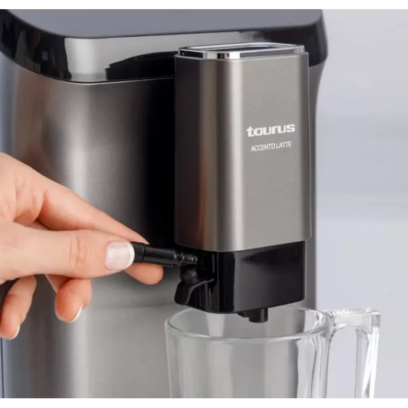 Kafijas automāts Taurus Accento Latte pilnībā automātisks, iebūvēta dzirnaviņa, 1,5 L ūdens tvertne, kafijas pupiņu ievade