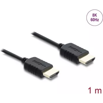 DELOCK koaksiālais High Speed HDMI kabelis 8K 60 Hz 48 Gbps ar pīto apvalku, modelis 81681