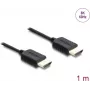 DELOCK koaksiālais High Speed HDMI kabelis 8K 60 Hz 48 Gbps ar pīto apvalku, modelis 81681
